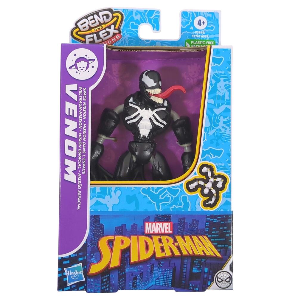 2022 Hasbro Marvel Spider-Man VENOM 6" Bend and Flex Missions Action Figure NIB - Picture 1 of 2